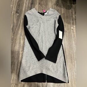 Robert Rodriguez Gray and Black Long Sleeve Dress